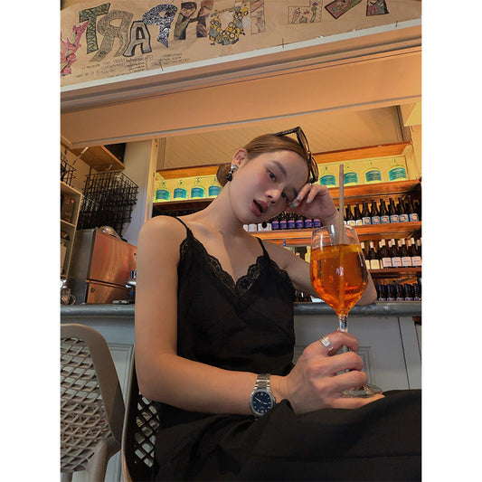 Early Spring Spice Girl Sexy Double Root Lace Inner Suspender Small Vest