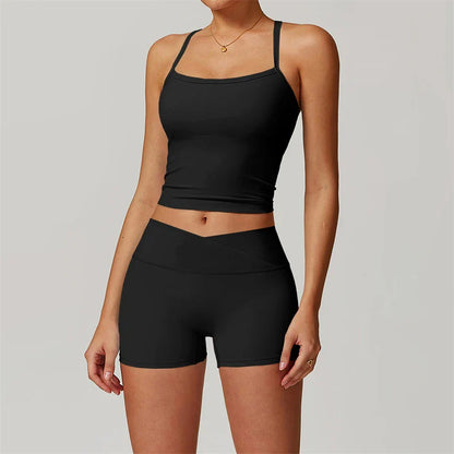 2-Piece Sports Bra & Leggings Set | Women's Push Up Gym Yoga Workout Suit